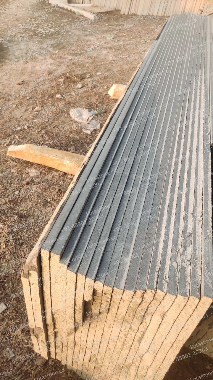 Grooved basalt, edge and face