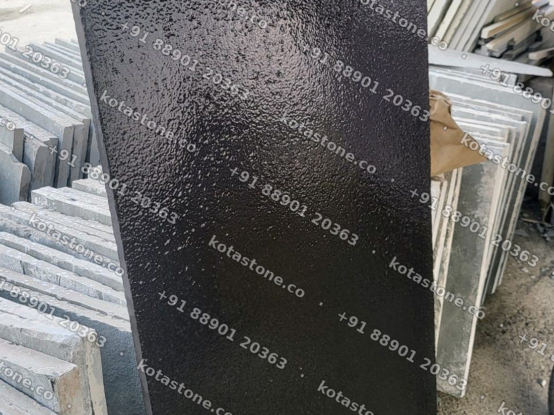 Black basalt, leather finish, slab