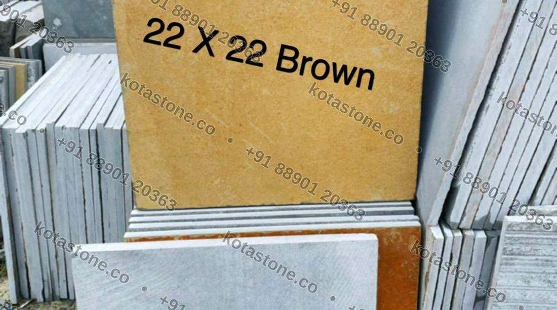Brown Kota stone cubes