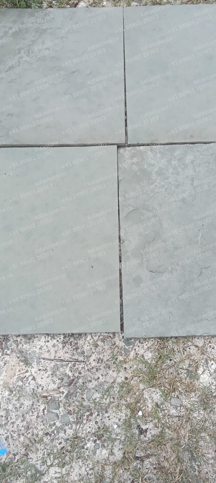 Waterproof grade Kota tiles laid, showing the tonal spread between pieces