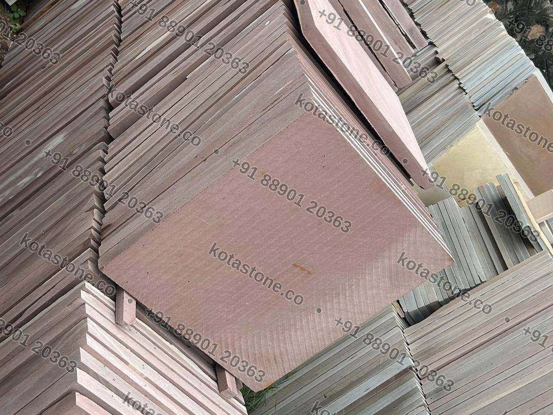 Sorted Mandana stacked on edge on battens