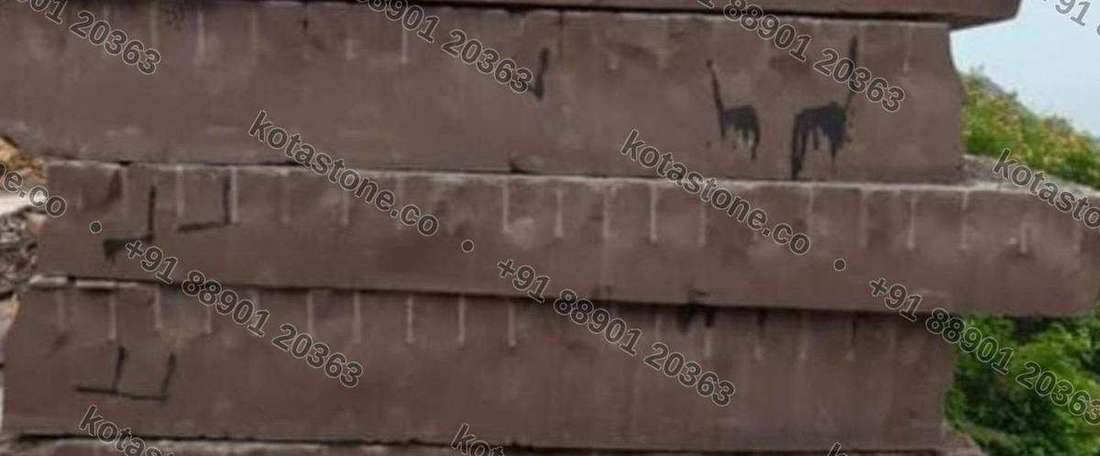 Quarried blocks marked at the face